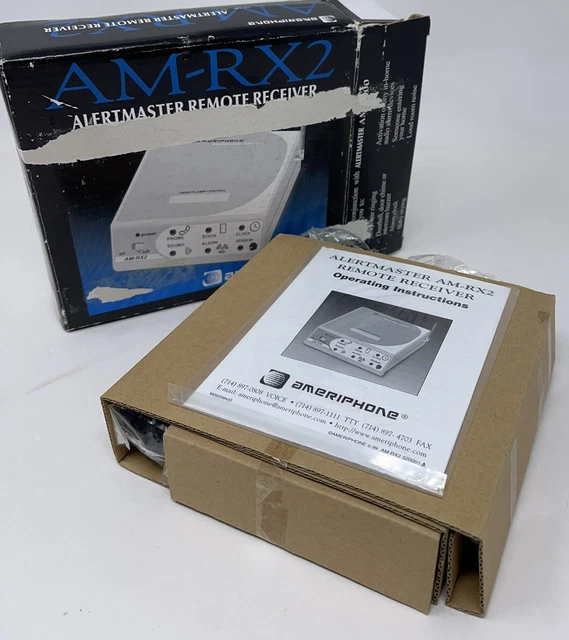 Receptor remoto Ameriphone Alertmaster con discapacidad auditiva AM-RX2 - NUEVO EN CAJA ABIERTA