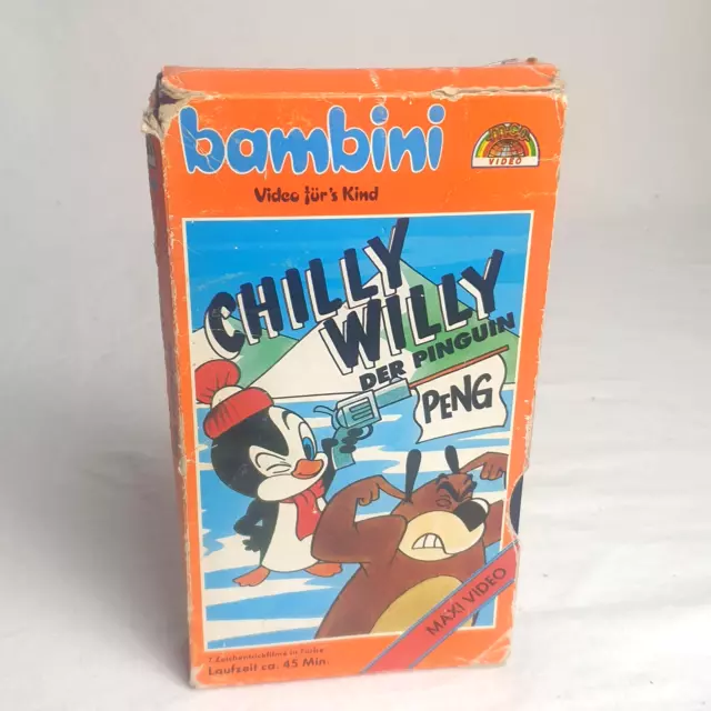 Chilly Willy Der Pinguin - VHS Video Kassette - bambini mcp Pappbox