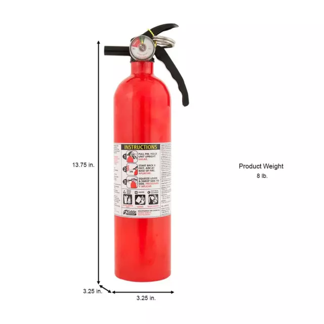 Fire Extinguisher 1-A:10-B:C Recreational Multi Use Home Office Emergency 2-Pack 2