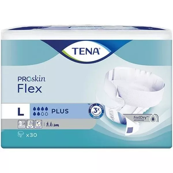 Carton de 3 Paquets de 30 couches TENA Flex ProSkin Plus L 