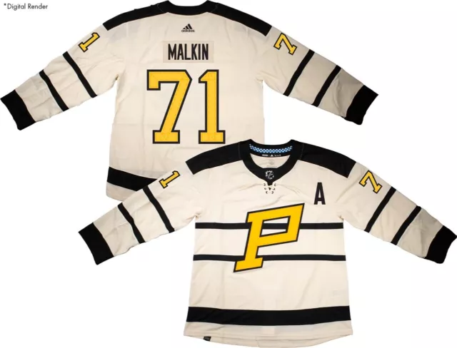 Adidas Evgeni Malkin Pittsburgh Penguins 2023 NHL Winter Classic Jersey  Cream 54