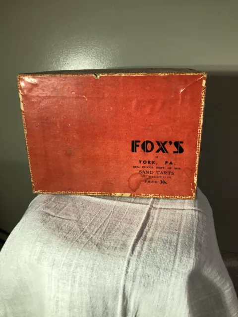 Fox’s Bakery York Pa Sand Tarts Box