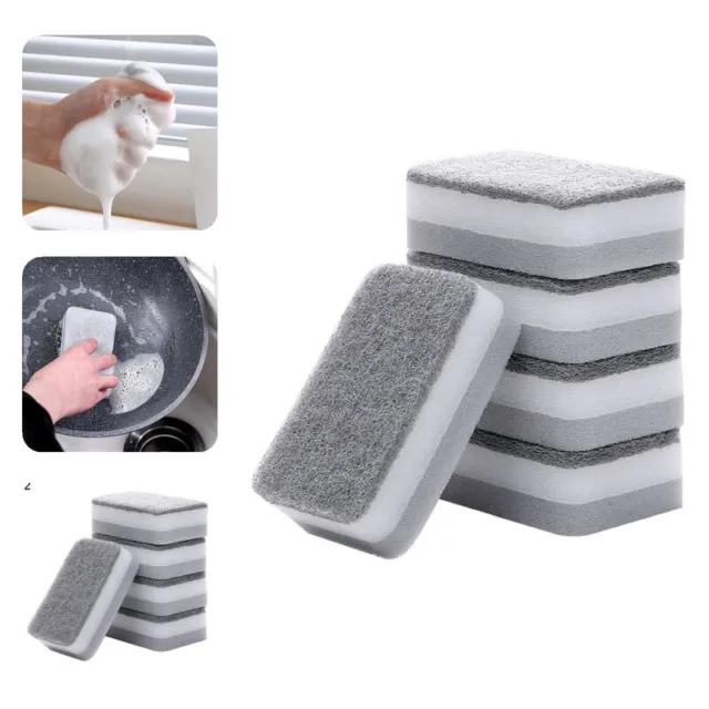 5 piezas esponja de limpieza secado rápido reutilizable almohadilla de lavado de cocina ligera