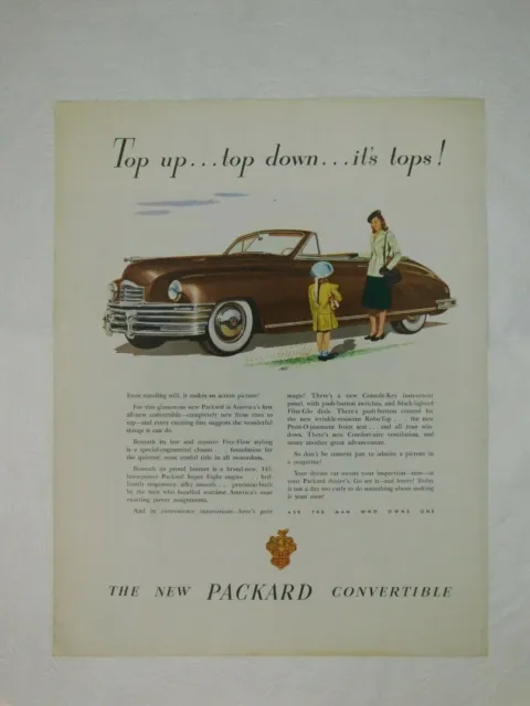 Packard Service Motor Classic Car Man Cave Vintage Advertisement Magazine Page