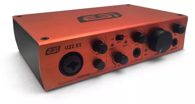 ESI U22 XT USB 2.0 Audiointerface 24-bit Software PC Mac XLR Studio Recording