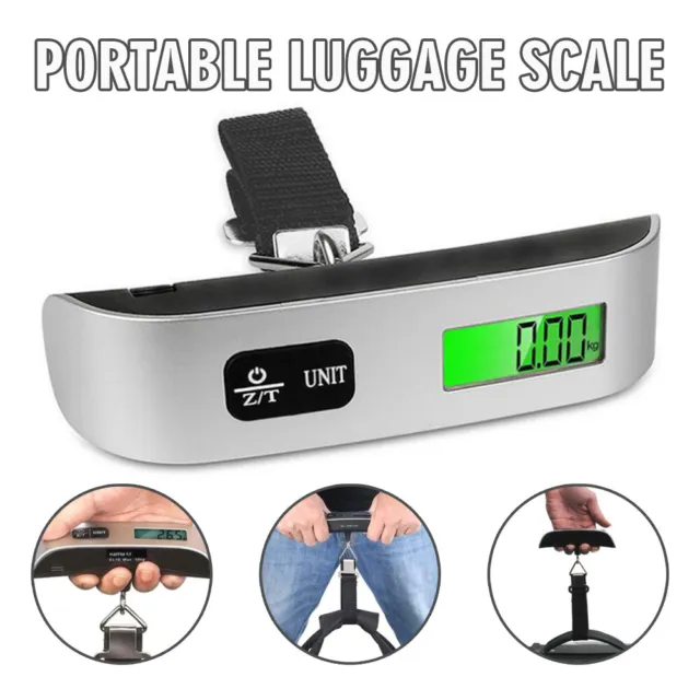 50kg/10g LCD Digital Hanging Luggage Scale Electronic Weight for Travel Portable