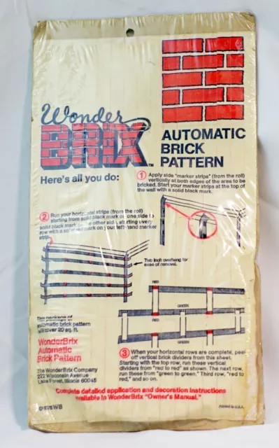 Wonder Brix - artículo de patrón de ladrillo aitomático 1976 WD - de colección
