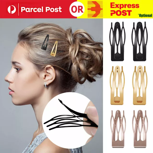 UP 30X Double-grip Hair Clips Metal Snap Barrettes Hair Styling Tool Women Girls