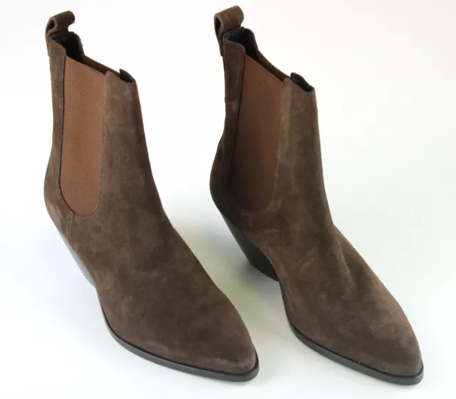 Sandro Raph Chaussures Femmes Ue 36 /UK 3.5 Almond-Toe Daim Bottines Cowboy