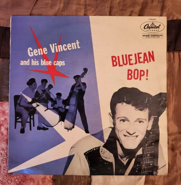LP 33T  Gene Vincent And His Blue Caps – Bluejean Bop, Jezebel / Fra 1976