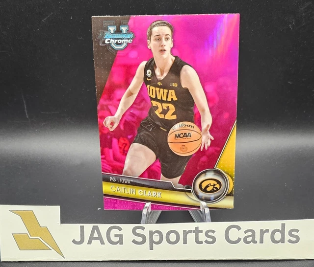 20232024 BOWMAN CHROME U Caitlin Clark PINK Refractor 34 Iowa🔥 43.00