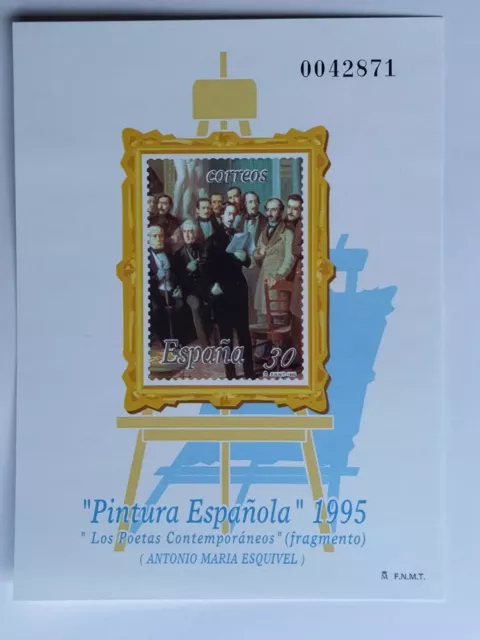 España 1995 Edifil 36** Prueba Oficial Pintura Española Nueva Sin Charnela Mnh