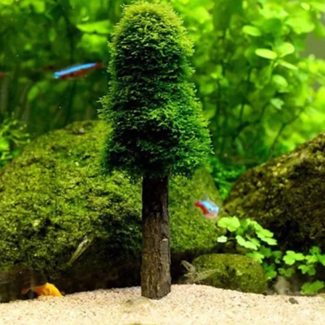 Simulation Xmas Moss Christmas Tree Plant Grow Fish Tank Aquarium Decoration
