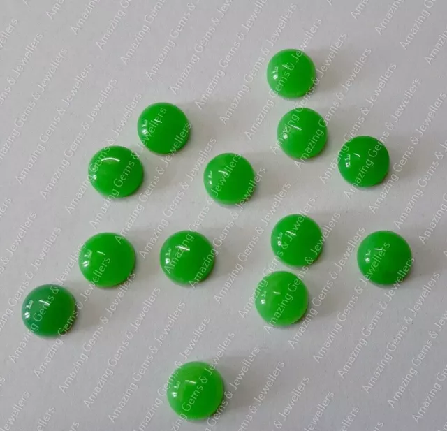 Natürlicher grüner Papagei Jade runder Cabochon 5 mm bis 20 mm Großhandel...