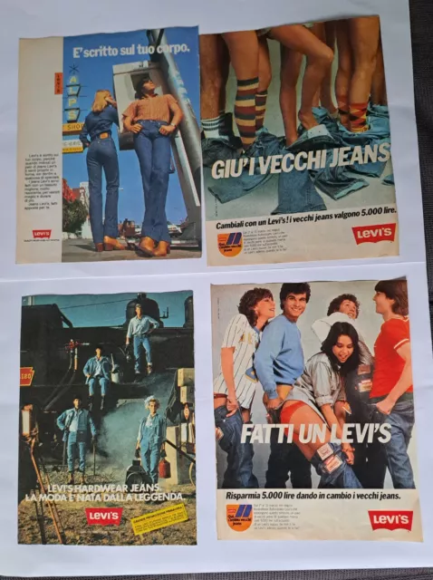 Levis Jeans , Lot  originale Werbung  rare - Adv Levi's  - Pubblicità originale