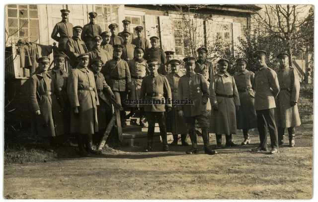 Orig. Foto AK Portrait Offiziere I.R.332 in Weissrussland Lettland 1916