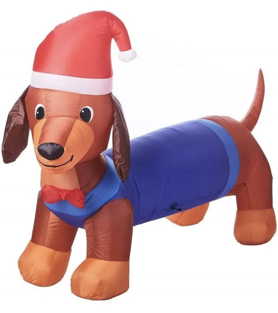 HOLIDAY TIME AIRBLOWN Inflatable Weiner Dog 7 Feet Indoor Outdoor