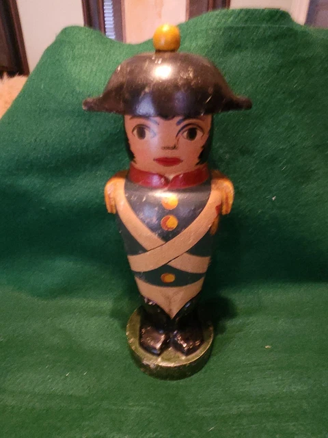 Rare Vintage Bronzini Carved Wood Napoleon Soldier