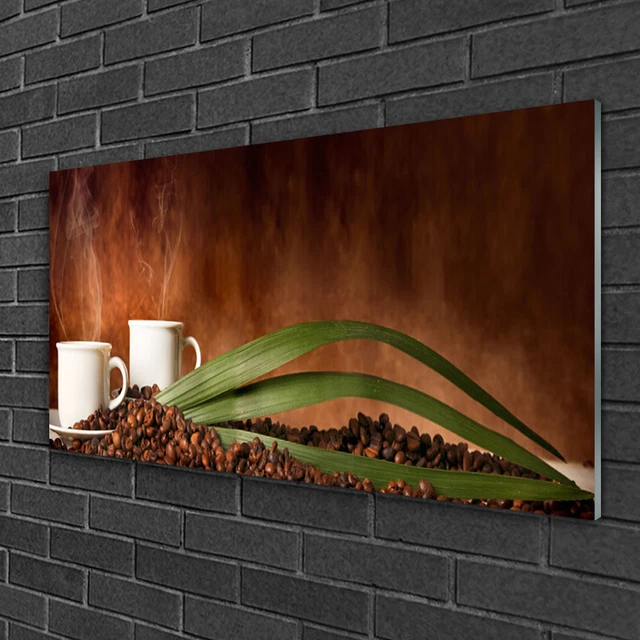Impression sur verre acrylique Image tableau 125x50 Cuisine Tasse Café