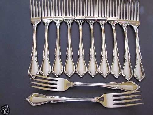 Usa Seller 12 Chateau Dinner Forks Oneida New 18/8