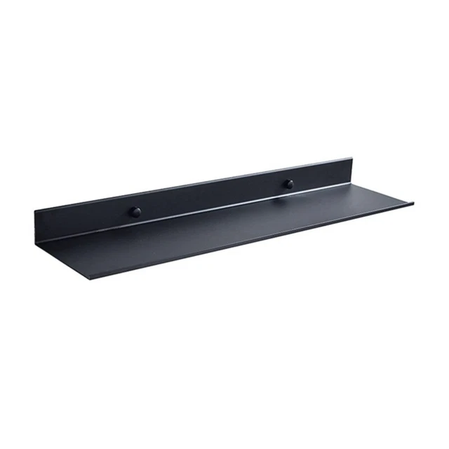 Scaffale a parete galleggiante nero per cucine bagno scaffale magazzino specchio Meta5490