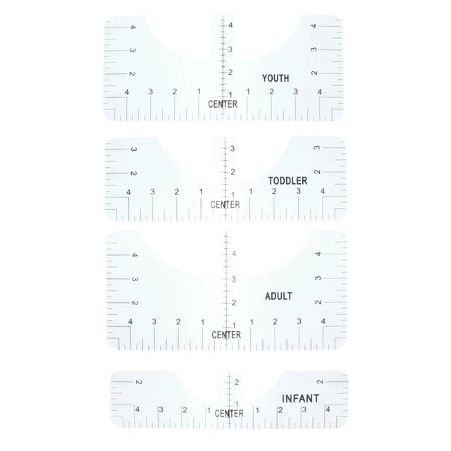 4 Pcs Maßstabslineal T Lineal T-Shirt Führungslineal Durchsichtige Bluse Acryl