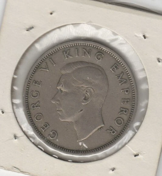 1947 New Zealand Silver Half Crown XF