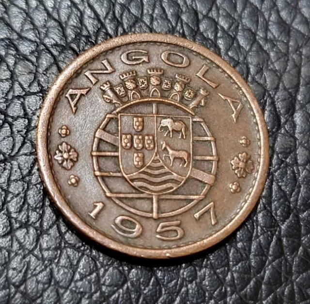 1957  Angola 50 Centavos Coin