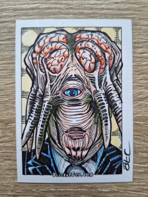 Dr Who Dalek Sec Hand Drawn Sketch Card Psc Aceo Art