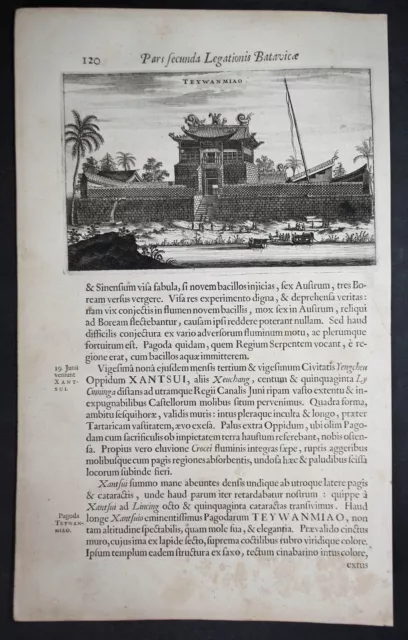 Dawangmiao Guangdong China Chine Asien Asia Kupferstich engraving Nieuhof