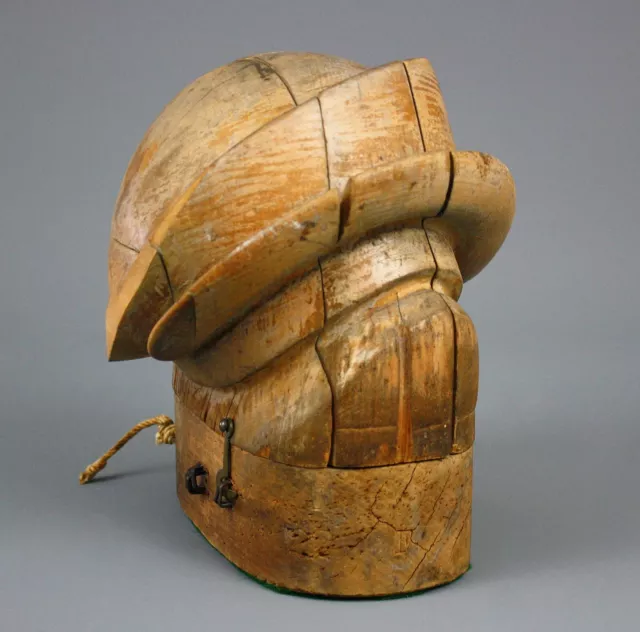 Antique/Vintage Milliner's Four-Piece Puzzle Wooden Hat Block/Form/Mold