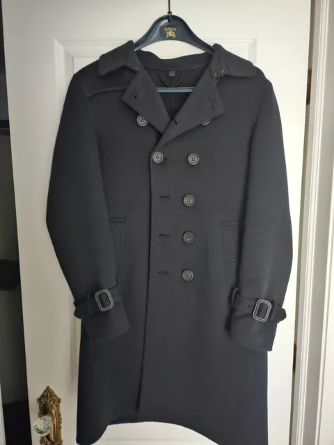 Burberry Prorsum Runway Black Cashmere Coat Made In Italy