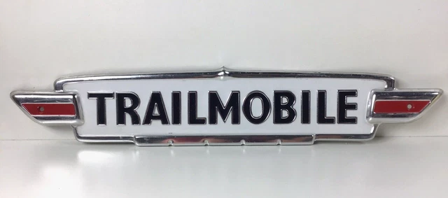 Trailmobile Emblem Vintage Trailer Semi Metal Aluminum Sign 24" Long Trailmobile Emblem Vintage Trailer Semi Metal Aluminum Sign 24" Long