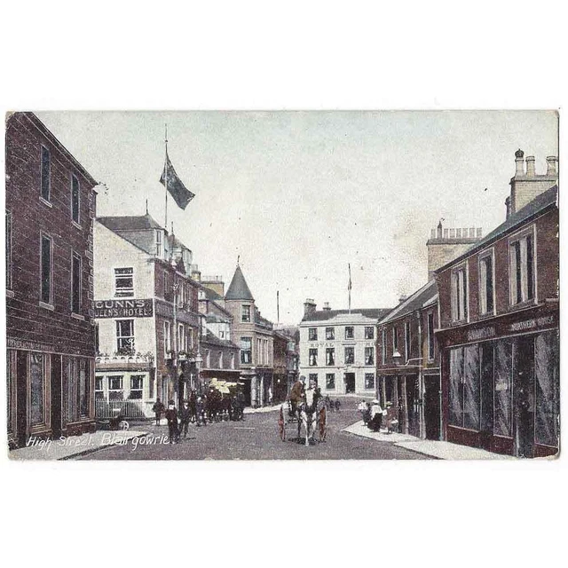 BLAIRGOWRIE High Street, Wrench Series Postcard #15630, Postally Used 1912