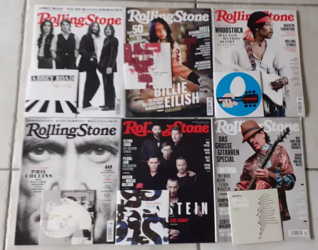 Zeitschrift Rolling Stone 2019, 9 Hefte mit CD