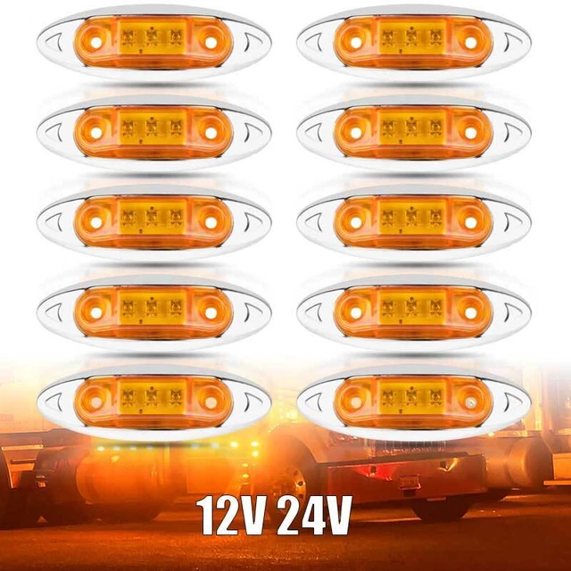 10X LED Seitenmarkierungsleuchte Begrenzungsleuchten Gelb LKW