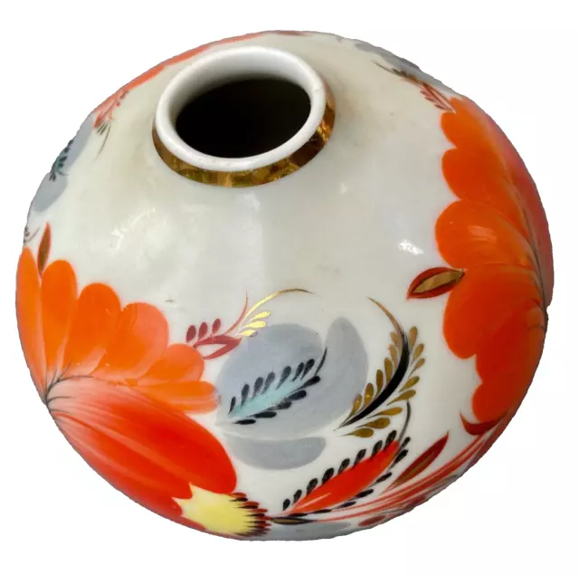 vase boule art nouveau japonisant émaillée, signature à identifier - N°111 2