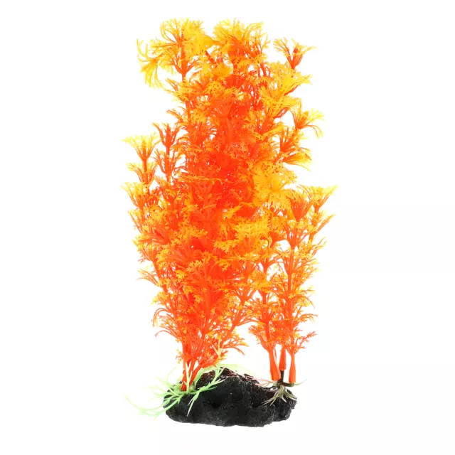 Aquarium Plastique Plant Artificiel Aquatique Plante Paysage Rouge 7.87"