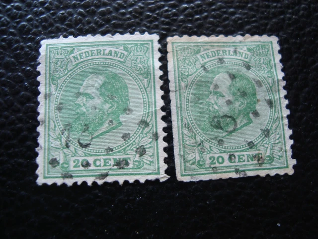 PAYS-BAS - timbre yvert/tellier n° 24 x2 obl (A50) (2eme choix)