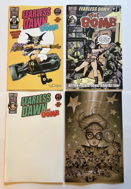 Fearless Dawn: The Bomb #1 A-D Lot Asylum Press 2023 NM-Steve Mannion Comics