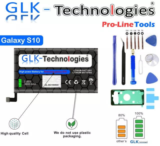 GLK - Akku für Samsung Galaxy S10 SM-G973F | DuoS | EB-BG973ABU | Batterie Pro