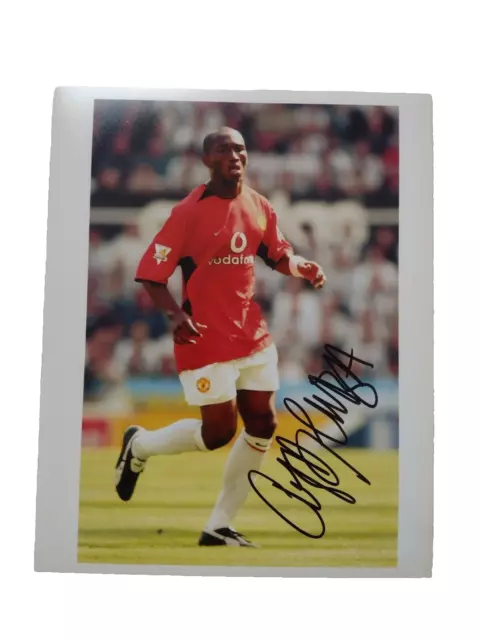 Photo Signed Photograph Manchester United Football Club Player