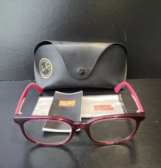 Ray-Ban Junior Eyeglasses Frames RB1584 3760 Clear Purple Fuchsia Size 48-16-125 2