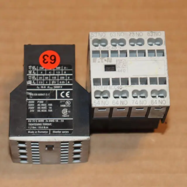 One Moeller EATON DIL A-XHIC40 Aux Contact Block