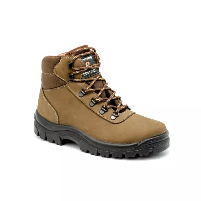 Botas Trekking Montaña Senderismo de Piel Marrón talla 39 40 41 42 43 44 45 46