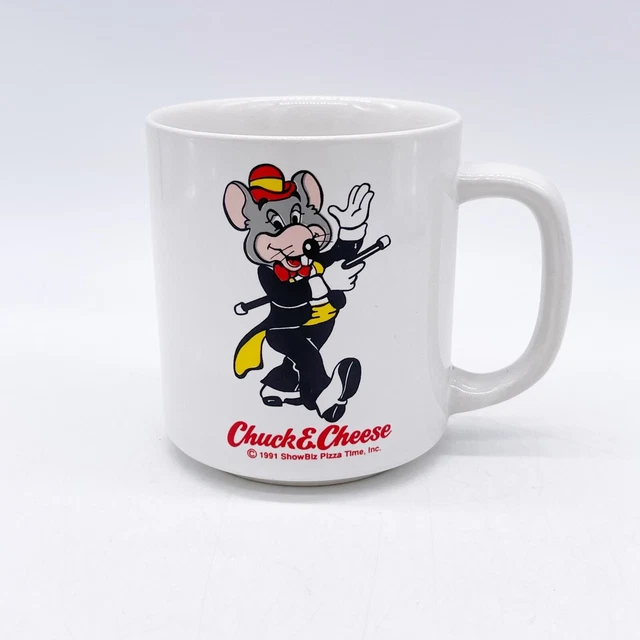 VINTAGE 1991 SHOWBIZ Pizza Chuck E Cheese Coffee Mug Ceramic Cup £10.78 ...