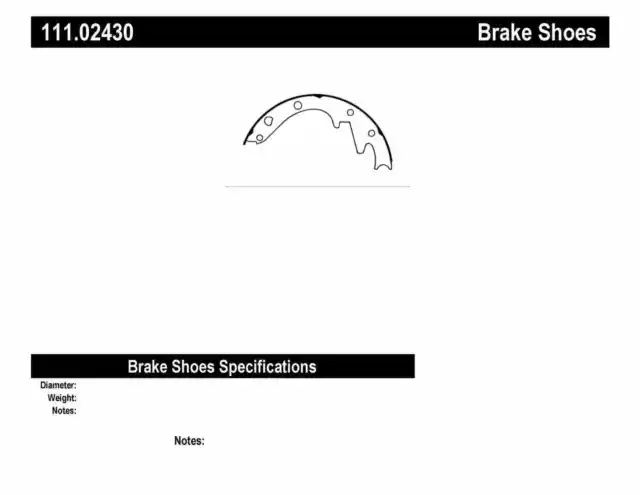 Drum Brake Shoe-Premium Brake Shoes Front,Rear Centric 111.02430