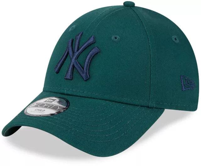 New York Yankees Enfants New Era 9Forty Ligue Essentiel Vert Foncé Baseball Cap