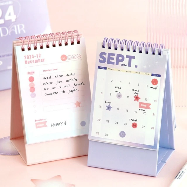 DAILY SCHEDULE 2024 Calendar Standing Flip Calendar Organizing 14.82