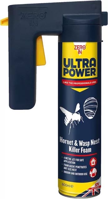 Zero In 600 ml Ultra Power Wasp Nest Killer Foam Jet (Control Nests in the Home